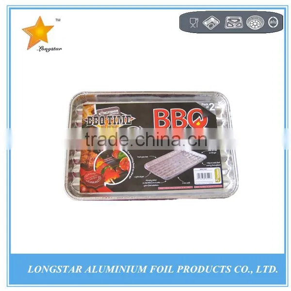 Heavy Duty Take Out Container Bbq Instant Grill Foil Container