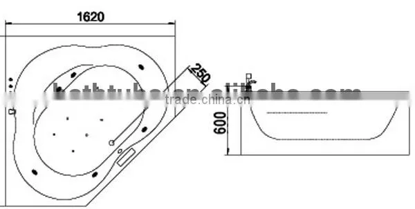 CUPC Certified Cheap-whirlpool-bathtub,irregular Bathtub, Whirlpool Massage Bathtub photo-2