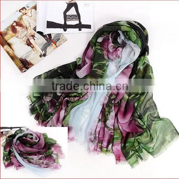 Fashion Big Size Digital Inkjet 100% Modal Scarf photo-2