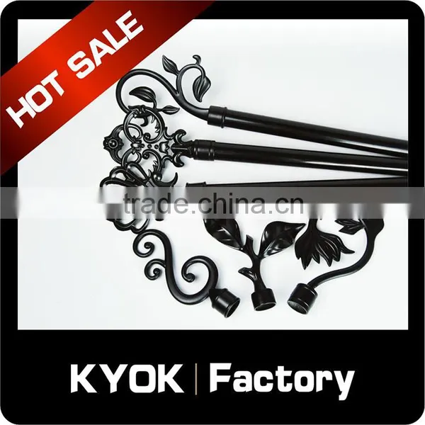 KYOK High Quality Cheapest Black Curtain Rod Set photo-2
