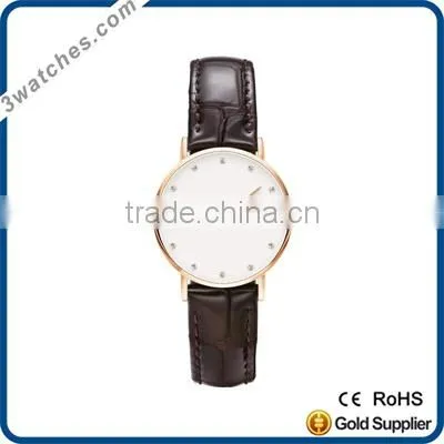 Gold Watch Stainless Steel Lady Watch Diamond Watch Fashion Watch Genuine Leather Watch Quartz Watch