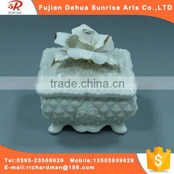 Beautiful Gift Ceramic Box for Jewelry