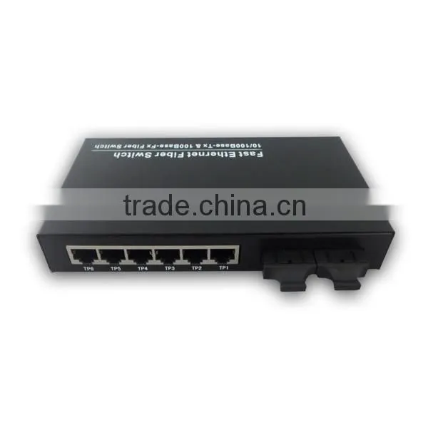 China Manufacturer Fast Ethernet 2 Fiber 6 Rj45 Fiber Optical Ethernet Switch photo-2