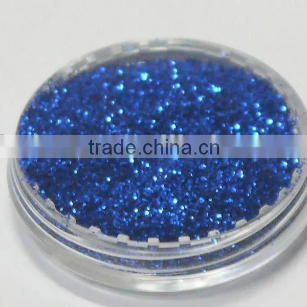 .008". Blue Color Solvent Resistance UV Resistance Glitter Powder