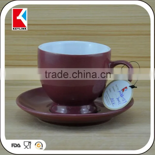 Lovely Heart Design Unique Shape Coffee Ceramic Tea Cup and Saucer,coffee Cup and Saucer Set photo-6