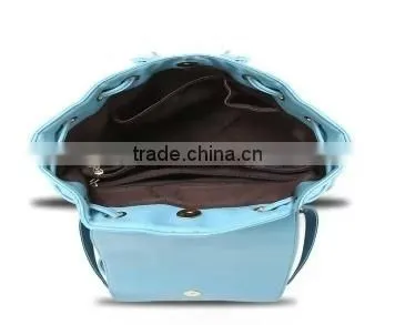 Online Shop China Backpack Candy Color Student Backpack High Quality Leather Backpack photo-3