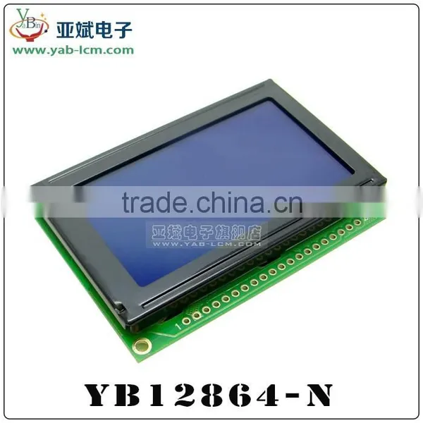 Parallel Graphic Lcd 128x64, STN Positive Graphical Lcd Display,5v,yellow-green Led Backlight. photo-4