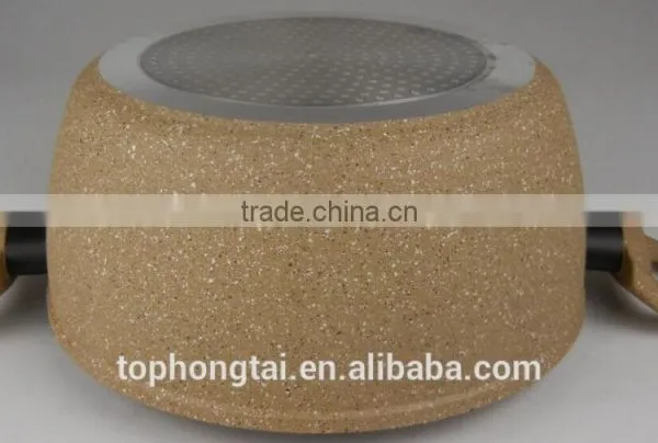 Forged Aluminium Marble Coating Casserole With Lid photo-4