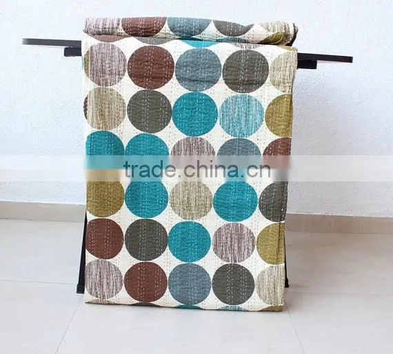 Kantha Queen Quilt Kantha Blanket Queen Bed Cover Queen Blanket Indian Bedspread Queen Kantha Bedspread Bohemian Bedding Kantha photo-4