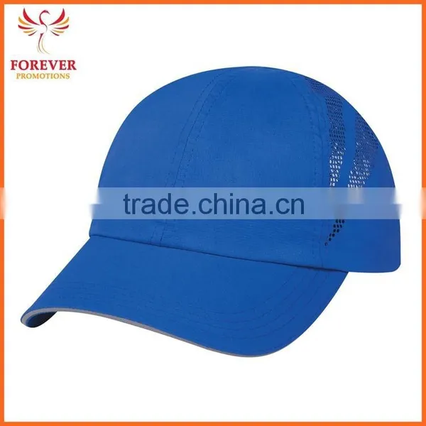 Chinese Supplier Ployester Black Baseball Cap With Reflective Sandwich Visor Hat photo-5