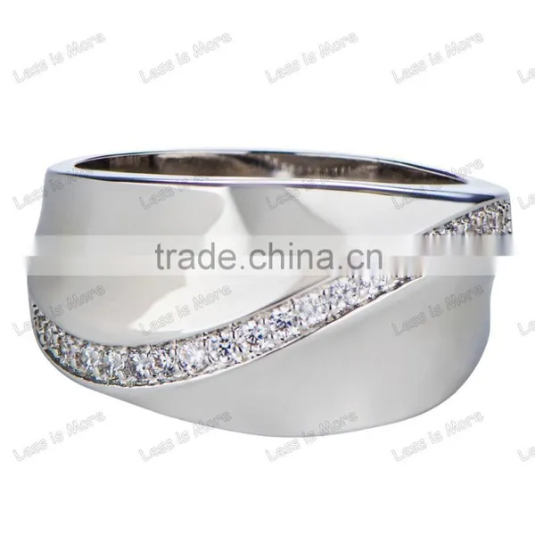 Copper & 925 Sterling Silver With cz Stone Band Ring