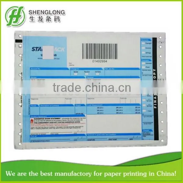 (PHOTO)FREE SAMPLE,210x140mm,4-ply,loose-leaf,barcode,national Courier Waybill photo-5