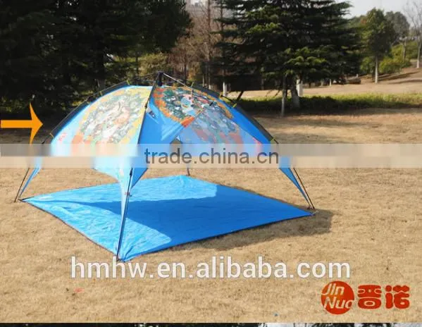 3-4 Person Double Layers Fiberglass Pole Camping Tent photo-3