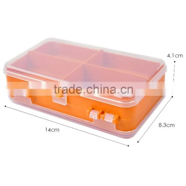 14 * 8.3 * 4.1cm Double Sided Transparent Visible Plastic Fishing Lure Hook Tackle Box 9 Compartments photo-4