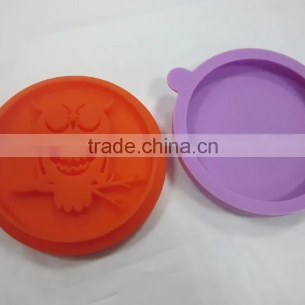 New Design Owl Shape Silicone Cookie Stamper, Biscuit Stamper With Wooden Handle photo-5