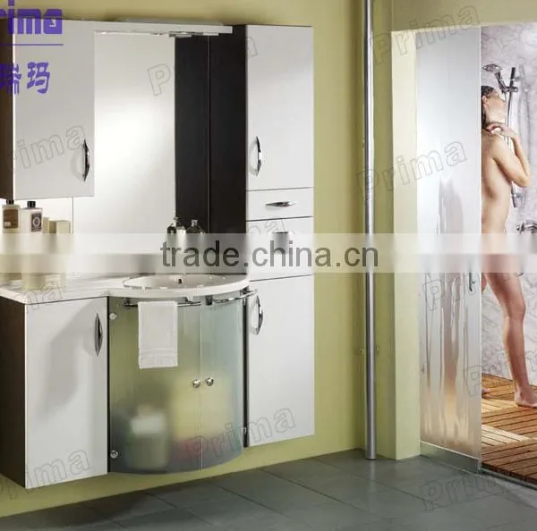 New Arrival America Modern Bathroom Cabinet With Ceramic Basin and Mirror photo-4