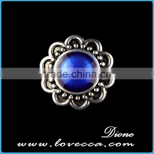 Small Order Best Price Women Fashion Real Flower Crystal Metal Buttons photo-5