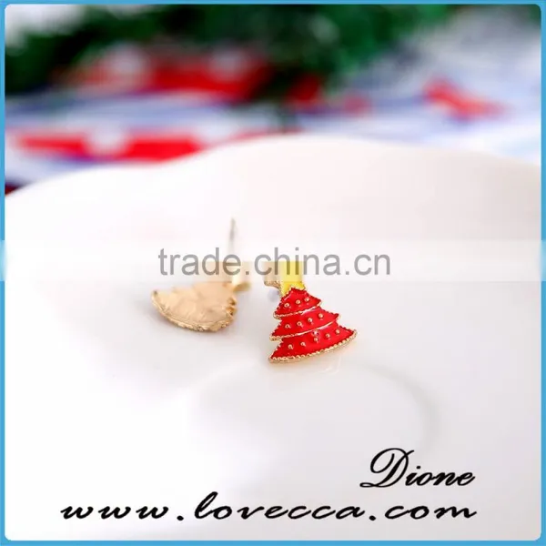Popular Cute Christmas Tree Stud Alloy Earrings photo-5