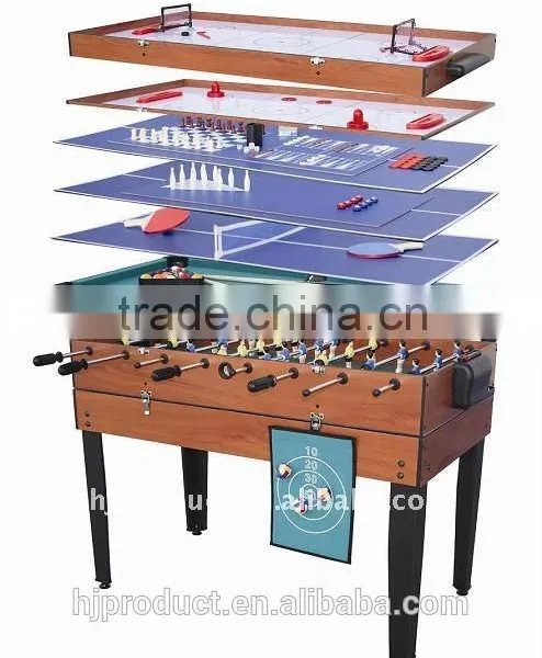 Factory Promotion 12 in 1 Multi Games Table Billiard Table, Soccer Table, Table Tennis Table, Shuffleboard, Bowling, Chess, Etc