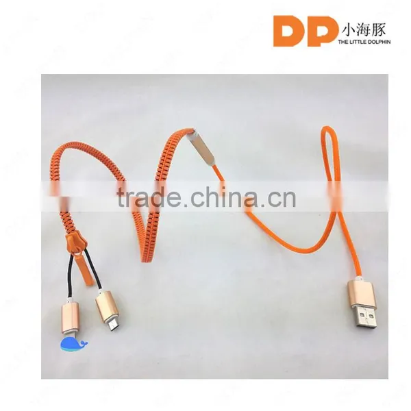 Creative Gifts Flat Cable High Speed Zipper Usb Charging Cable Sync Data Cable photo-3