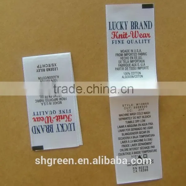Washing Care Label With Double Sides Printing photo-2
