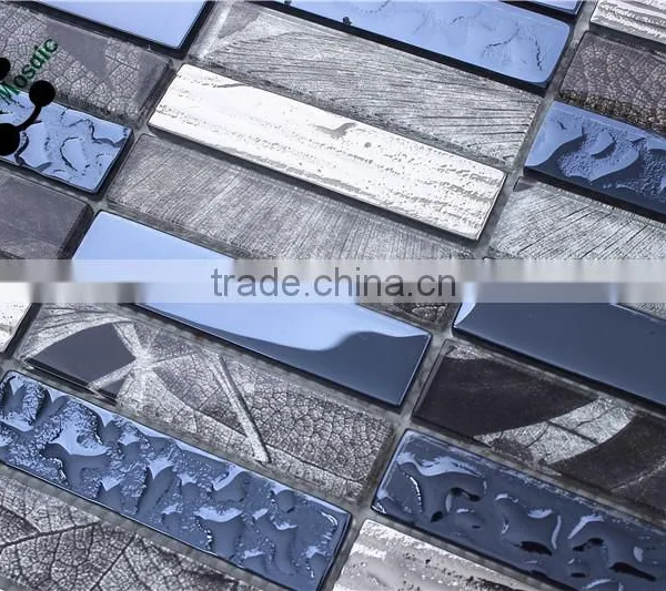 SMJ09 Blue Strip Mosaic Interior House Bathroom Mosaic Decoration Art Mosaic photo-3