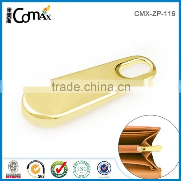 Custom Zinc Metal Flat Zip Puller and Slider With Plating Gold For Bag photo-5