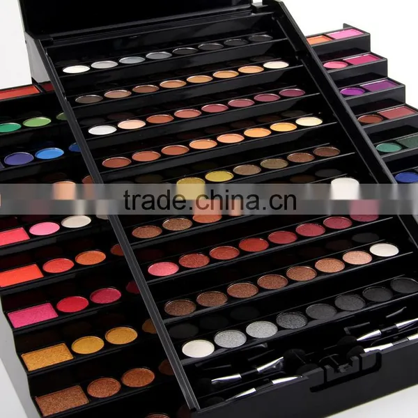 Chinese Factories Wholesale Custom Hot 130 Color Cosmetic Box, Black Drawer Eye Shadow Box photo-4
