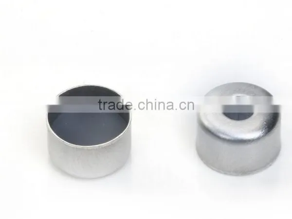 8mm Crimp Top Sliver Aluminum Caps for Glass Cartridges in Silver or Gold Color photo-2