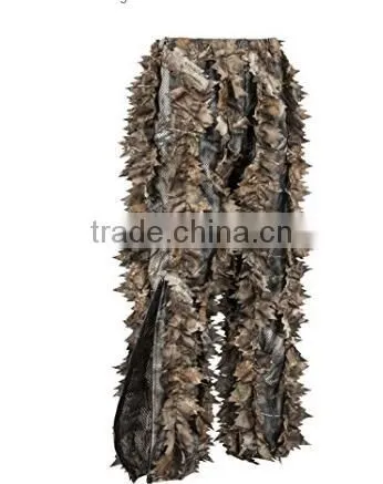 3D Leafy Suit JACKET Full Front Zipper With Attahced Hood Front Zip Pockets Pants With Zipper Pockets And Knee Length Zippers photo-3