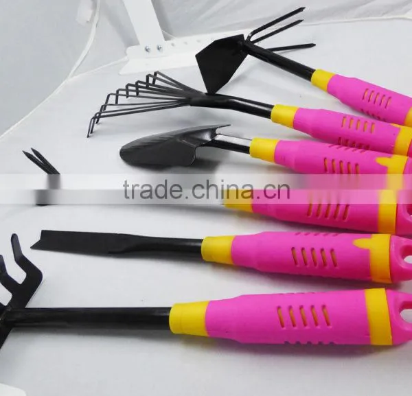 Pink 6 Piece Garden Tool Set - Trowel, Rake, Cultivator, Rakes & More! GIFT SET photo-2