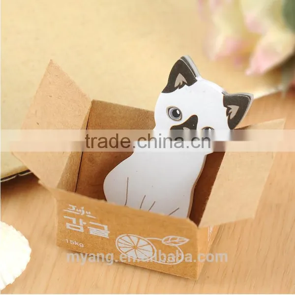 Promotional Creative Lovely Cat Adhesive Sticky Notes Memo Pad