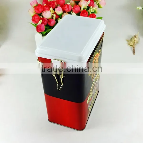 Popular Packaging Box With Metal Wire Airtight Coffee Tin Container photo-2