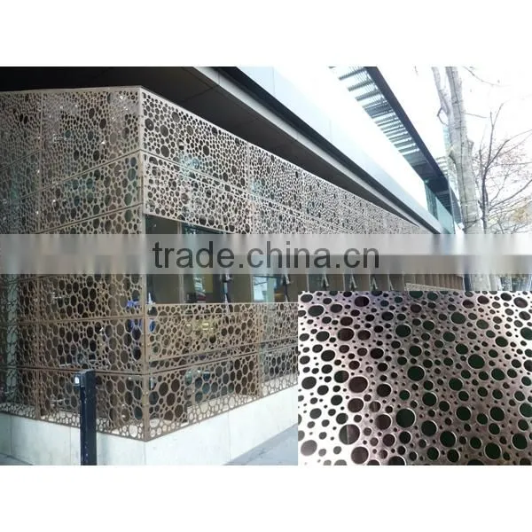 Outdoor Curtain Wall Aluminium Decorative Perforated Metal Panel photo-2