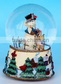 Music Function Chrismas Snow Man Snow Globe photo-2