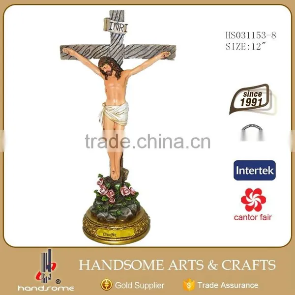 14 Inch Resin Christian Decoration Catholic Cross Religious Crucifix photo-2