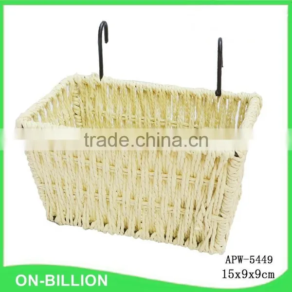 Fancy Colored Paper Rope Weaving Hanging Storage Baskets photo-4
