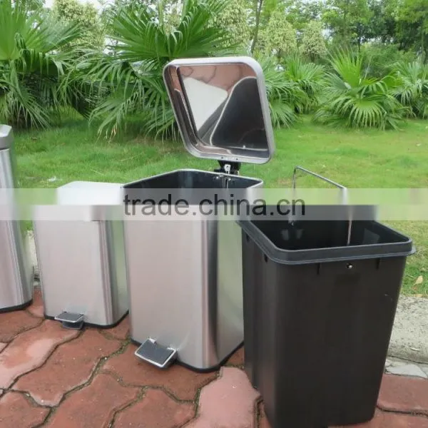 3 Liters-30 Liters Stainless Steel Foot Pedal Garbage Bin Sqaure Pedal Bin Waste Bin photo-2