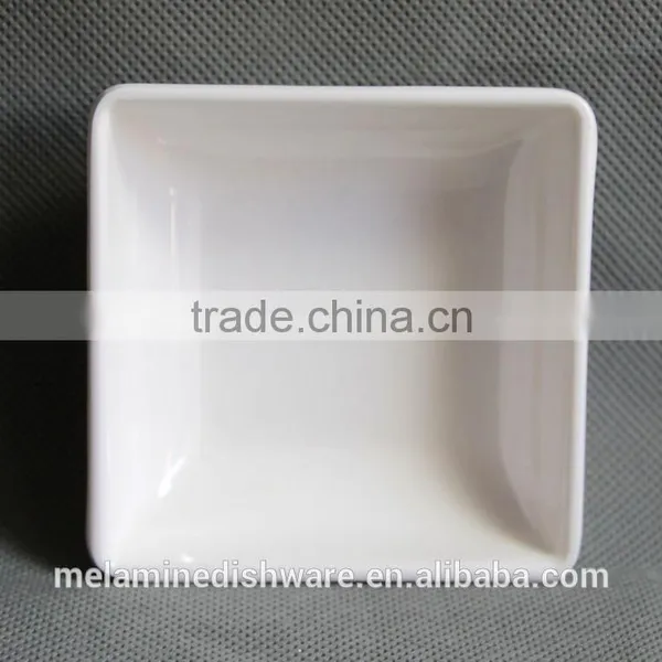 White Solid Color Factory Wholesale Square Sauce Dish/melamine Kitchenware photo-2