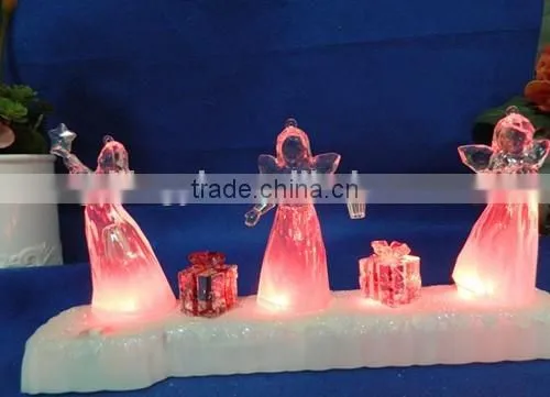 Clear Acrylic Led Color Changing Music Angel for Decoration photo-6