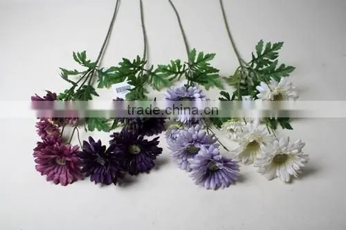 White Decorative Artifial Gerbera Flower for Landscaping Decoration photo-6