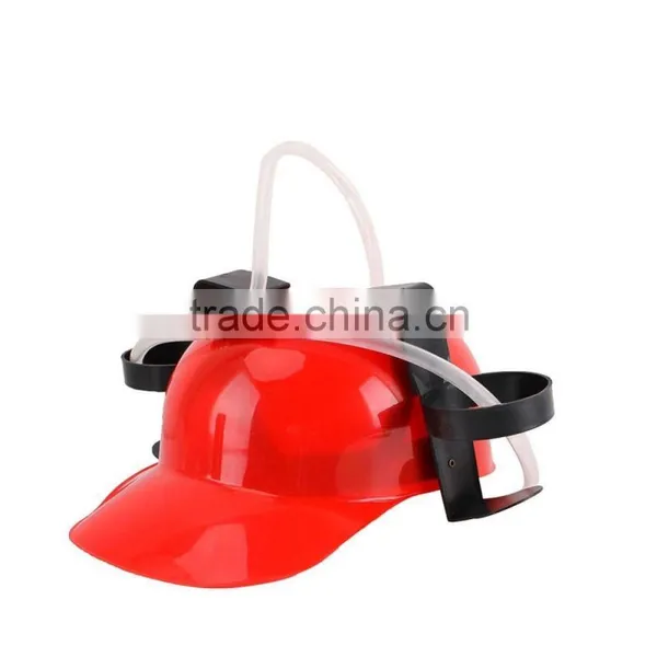 Adjustable Fun Unique Party Game Beer Soda Can Straw Holder Drinking Hard Hat Helmet photo-2