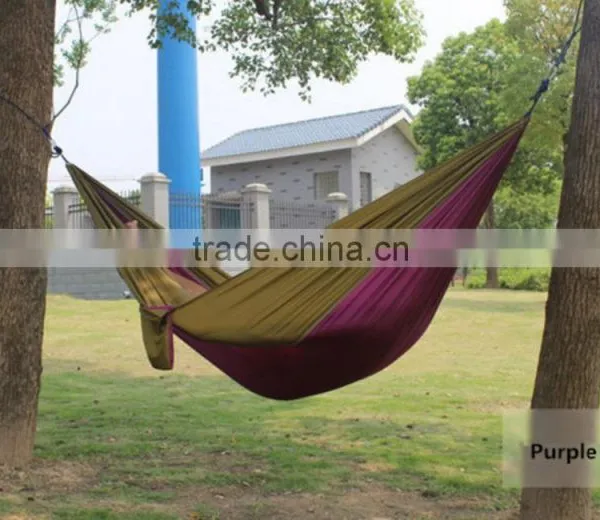 Factory Wholesale Lightweight Folding Nylon Outdoor Camping Hammock,portable Parachute Hammock photo-2
