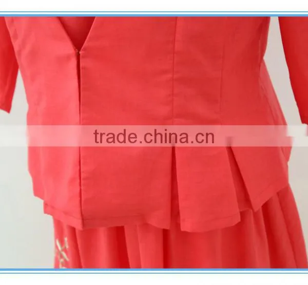 Modern Pretty Fancy Embroidery Pleats Skirt Suits Women Suits for Wedding photo-5