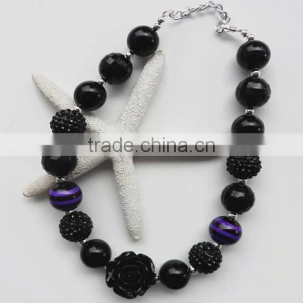 Wholesale Baby Girl's Necklace Handmade Plastic Bead Cheap Plastic Bead Necklace for Children photo-3