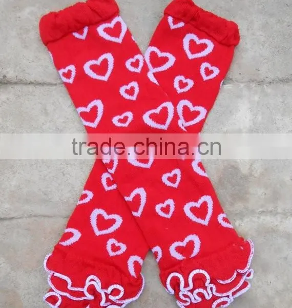 Wholesale Cute Valentine's Day Hearts Knitted Leg Warmers 100% Cotton Baby Leg Warmers photo-5