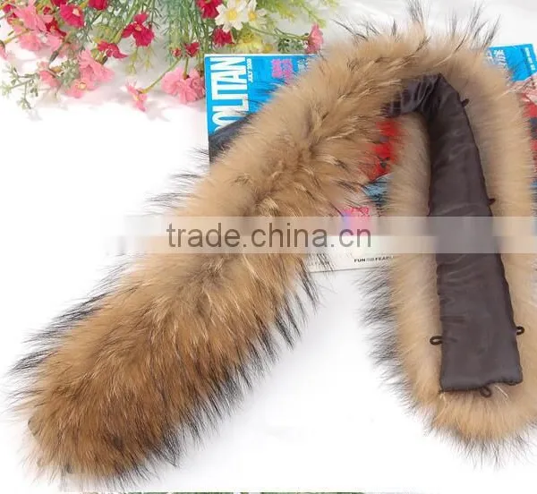 BBG-H-7 Wholesale Real Colorful Raccoon Fur Trim for Women's Shoes&Boots Welt With Factory Price photo-4