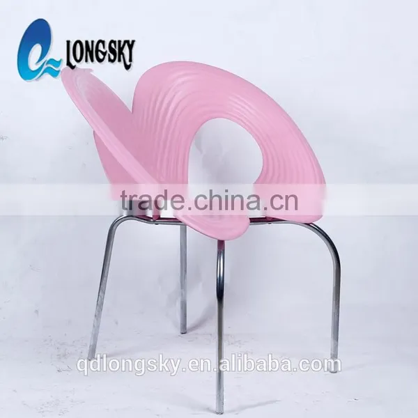 LS-4014 New Design Living Room Chairs Strong Chromed Legs Stackable Plastic Butterfly Chair photo-2