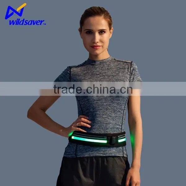 Battery Control LED Flashing Reflective Flip Belt Running Safety Warning Belt photo-3