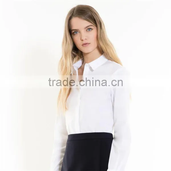 Concealed Button Fastening Straight Cut Classic Collar Poplin Shirt photo-4